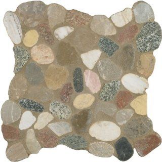 Arizona Tile ST 208 12 by 12 Inch Sterling Honed River Rock Mosaic