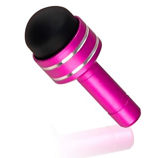 BasAcc Pink Dust Cap with Mini Stylus for Apple iPhone/ iPod/ iPad