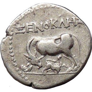 Illyria Apollonia 208BC Rare Silver Ancient Greek Coin Cow