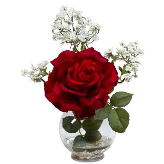 Rose & Queen Anns Lace Silk Flower Arrangement Today: $36.99