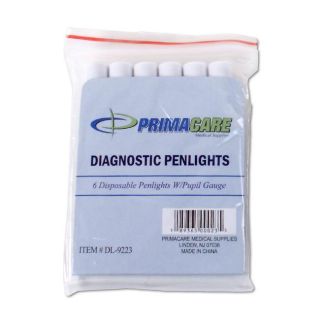 PrimaCare Pupil Gauge Disposable Penlights (Pack of 6)