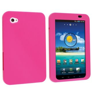 BasAcc Hot Pink Silicone Skin Case for Samsung Galaxy Tab P1000 7 inch