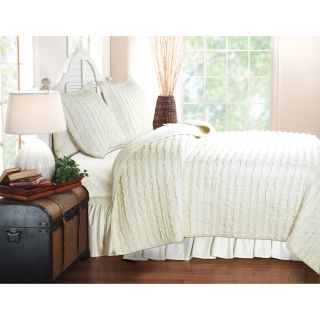 Ruffled Ivory 3 piece Quilt Set Today $64.99   $89.99 4.4 (11 reviews