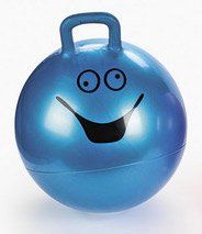 Blue Goofy Smiley Face Hopper Hopping Ball Kids Toy: Toys
