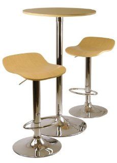 Kallie 3 Piece Pub Table and Stools Set in Natural Home