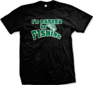 Id Rather Be Fishing Mens T shirt, Hilarious Funny