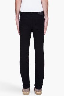 Surface To Air Black Skinny Twill Moleskin Trousers for men