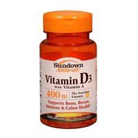 Sundown Naturals Vitamin D, with Vitamin A & D3, 400 IU