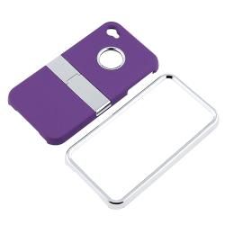 Purple Case/ Screen Protector/ FM Transmitter for Apple iPhone 4S