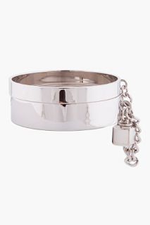 Marc By Marc Jacobs Silver Double Threat Chain Bangles for women