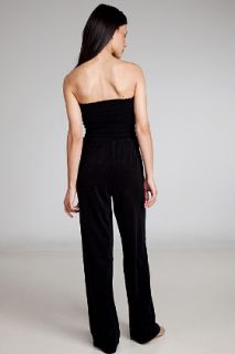 Juicy Couture  Black Smocked Terry Jumpsuit for women