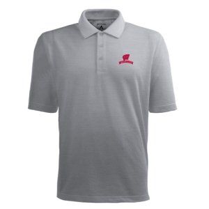 Wisconsin Badgers Pique Extra Lite Mens Polo (Heather