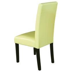 Villa Faux Leather Wax Green Dining Chairs (Set of 2)