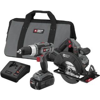 Porter Cable PC218C 2 18 Volt NiCad Cordless 2 Tool Combo Kit   