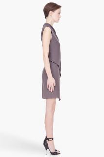 Helmut Lang Grey Combo Soft Shroud Dress for women
