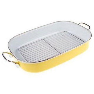 Reston Lloyd Roaster pan with metal rack, Lemon Kitchen