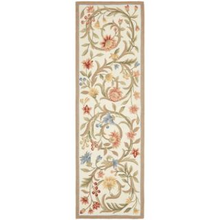 Hand hooked Garden Scrolls Ivory Wool Rug (26 x 12) Today $146.99