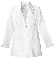 Skechers Womens Fitted White Lab Coat with Triple Patch