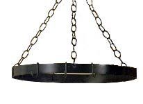 Blackhurst Round Chain Ceiling Hanging Pot Rack with Black