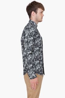 Wings + Horns Charcoal Camouflage Shirt for men