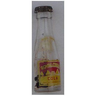 Royal Crown Cola 3 3/4 Mini Clear Glass Soda Bottle From