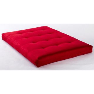 Suede Red VertiCoil Spring 8 inch Thick Full size Futon Mattress Today