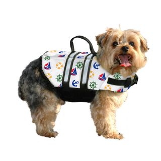 Paws Aboard  Designer Doggy Life Jacket, Nautical Dog XS