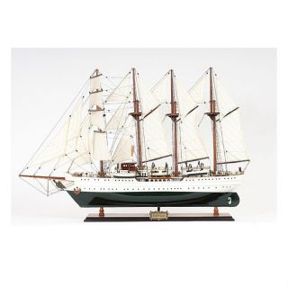 Old Modern Handicrafts Esmeralda Painted Model Ship Today: $560.91