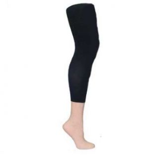 Microfiber Black Stretchy Footless Leggings Tights Size S
