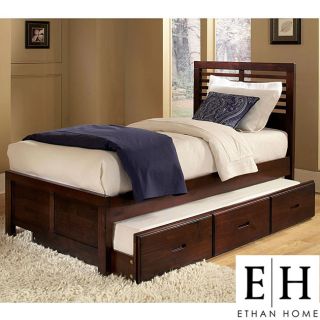 ETHAN HOME Ferris Cherry Full size Platform Bed with Trundle