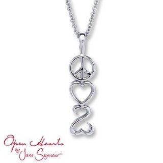 Kay Jewelers Sterling Silver Necklace  Open Hearts by Jane