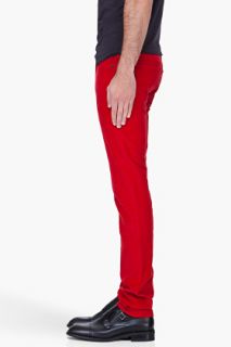 Marc By Marc Jacobs Red Skinny Fine Wale Cords for men