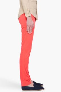 CARVEN Coral Red Chinos for men
