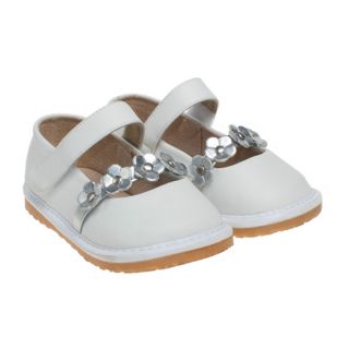 Little Blue Lamb Toddler SQ Series White Leather Squeaky Shoes Today