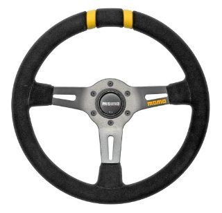 MOMO Steering Wheel   Drifting   Black Suede   Deep Dish   330mm (12