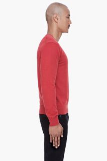 Paul Smith Jeans Red Classic V neck Sweater for men