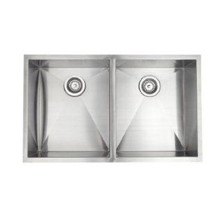 Pegasus ZR2033 33 Inch by 20 Inch Double Bowl Kitchen Sink, Stainless