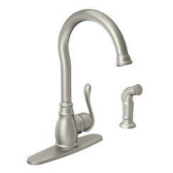 Moen 87650 Anabelle High Arc Kitchen Faucet with Side Spray and Metal