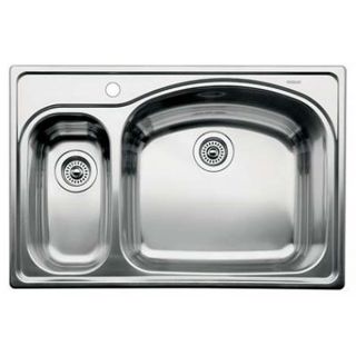 Blanco Stainless Steel Drop in 1 1/2 Bowl Kitchen Sink