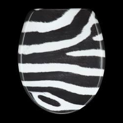 Zebra Skin Print Designer Melamine Toilet Seat Cover