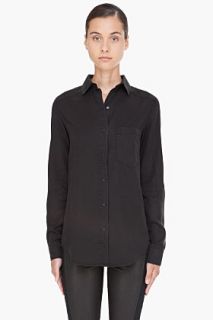 T By Alexander Wang Washed Black Chambray Shirt for women