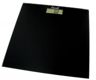 Escali B180SB Black Glass Platform Bathroom Scale