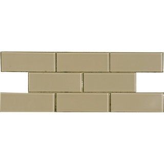 Fawn 3x8 inch Shiny Glass Tiles (Case of 67)
