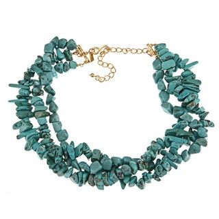 Kenneth Jay Lane 3 Strand Turquoise Necklace