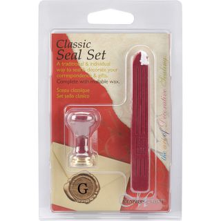 Classic Ceramic G Red Traditional Initial Seal Wax Set Today $10.59