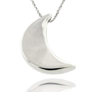 Sterling Silver Half Moon Necklace