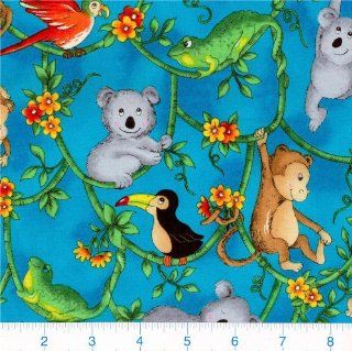45 Wide Outback Animals Fabric By The Yard Arts, Crafts