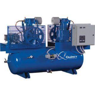 Quincy Air Compressor   Duplex, 5 HP, 230 Volt 3 Phase, Model