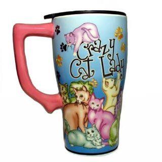 Crazy CAT Lady Ceramic Coffee Tea Travel Mug Home