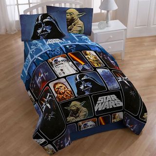 Star Wars Collage 5 piece Full size Bed in a Bag with Sheet Set Today